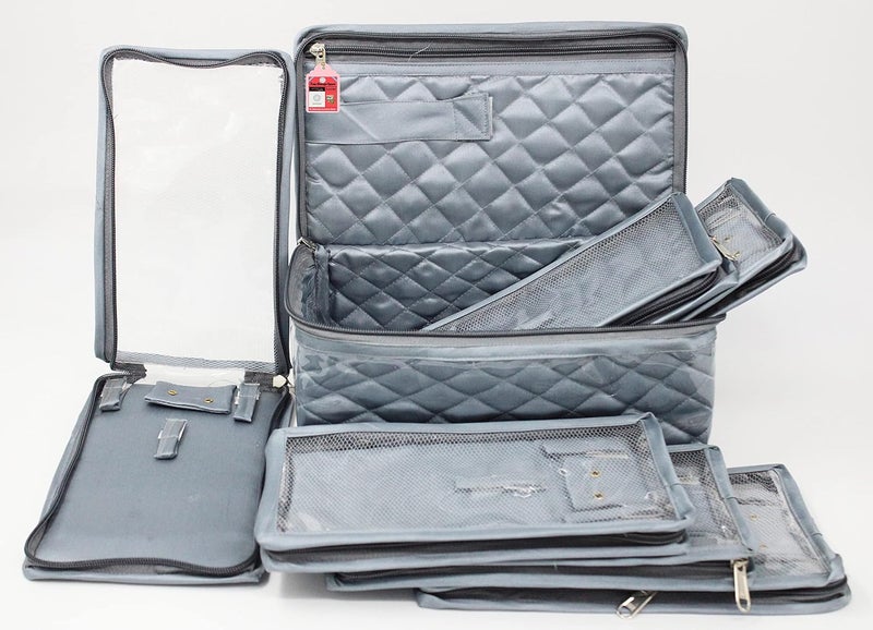 Luces Satin Makeup Jewellery Organizer Locker Box Set for Women and Girls for Necklaces Earring Ring Chains Case Cosmetic Travel Storage Gift Bag - Image 5