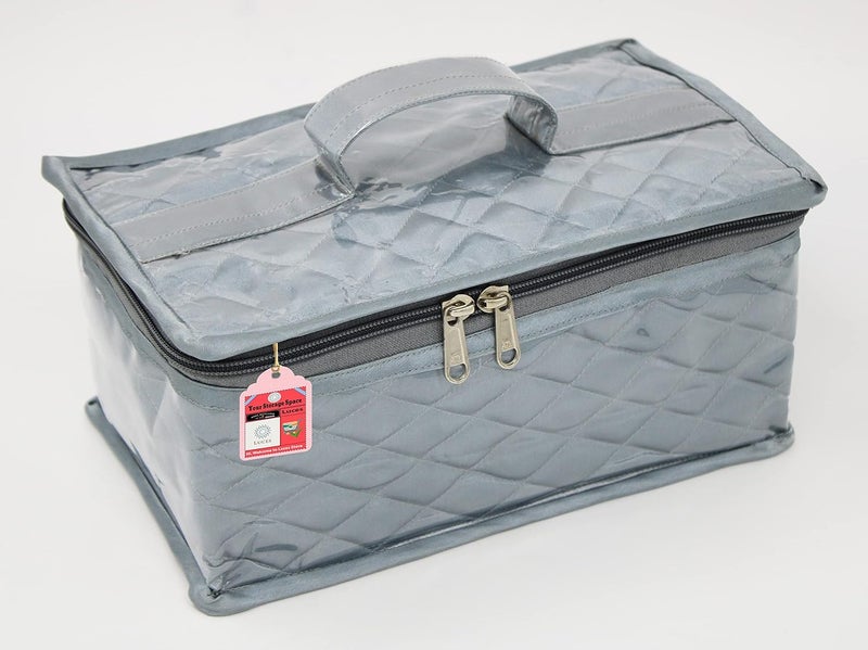 Luces Satin Makeup Jewellery Organizer Locker Box Set for Women and Girls for Necklaces Earring Ring Chains Case Cosmetic Travel Storage Gift Bag - Image 2