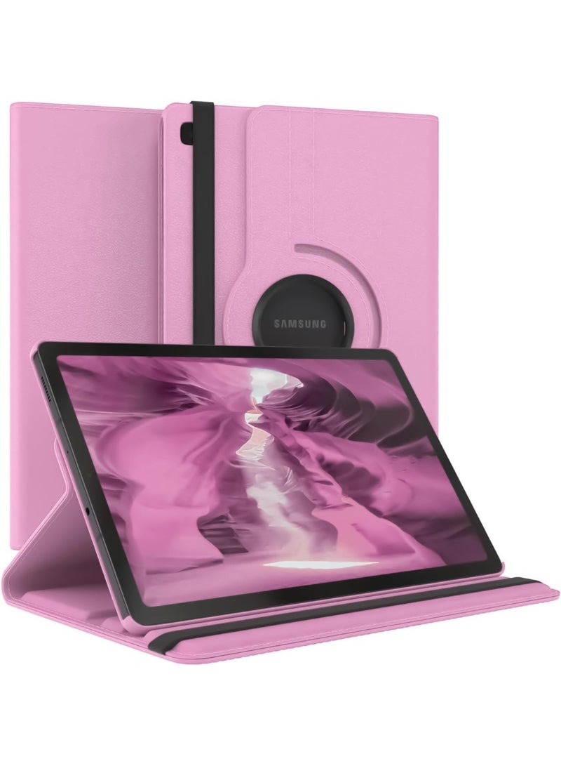Protective Cover for Samsung Galaxy Tab A7 Lite 8.7 Inch 2021 Model (SM-T220/T225/T227) , 360° Rotatable Smart Stand, Leather Folio Flip Cover with Multi-Angle Viewing, Auto Wake Sleep (Pink)