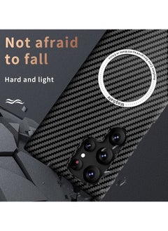 Magsafe Case Compatible with Samsung Galaxy S23 Ultra, Carbon Fiber Texture MagSafe, Ultra Thin Military Grade Drop Protection Borderless Rigid Phone Protective  - Image 4