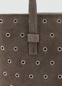 MANGO Die-Cut Leather Shopper Bag  - Image 4