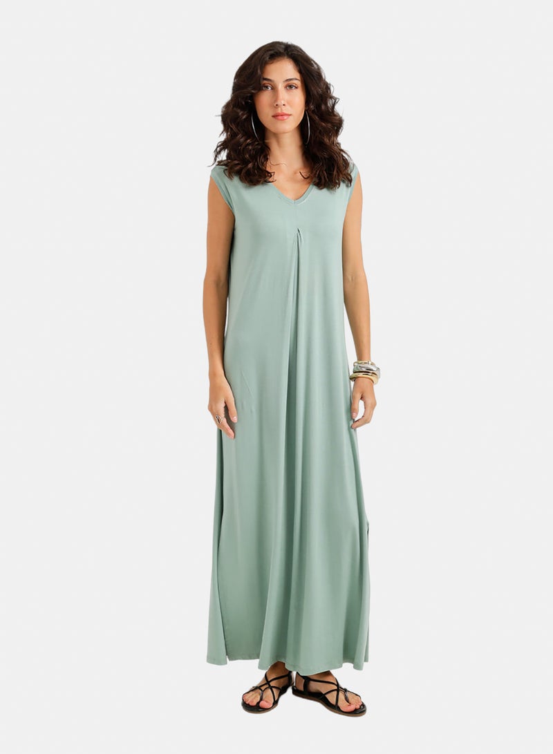 Carina Flowy V-Neck Maxi Dress - Image 1