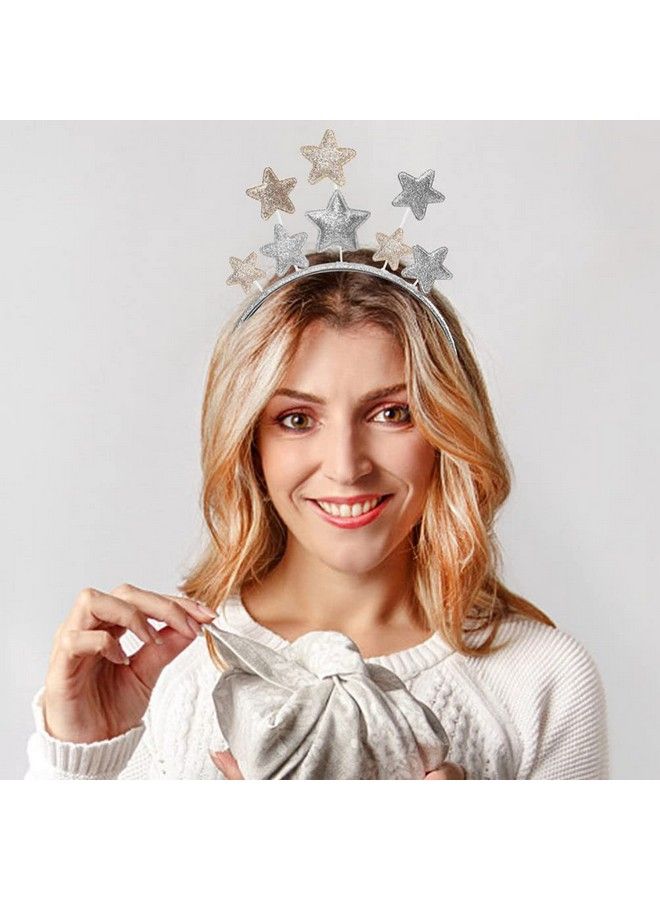 Beaupretty 2Pcs Glitter Star Headband Stars Hair Bands Head Bopper Elastic Hair Hoop For Women Girls Party Hair Decor Accessories - Image 3