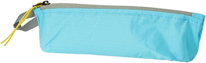 Blue Compact Zippered Travel Toiletry Bag Lightweight Nylon Organizer for Hiking Camping - Image 1
