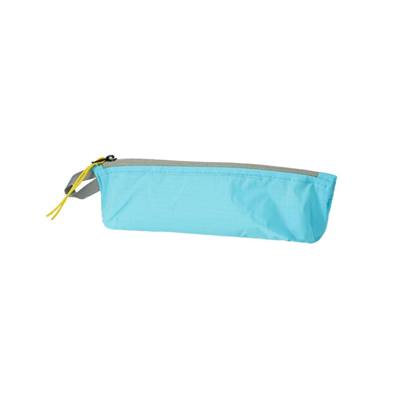 Blue Compact Zippered Travel Toiletry Bag Lightweight Nylon Organizer for Hiking Camping - Image 2