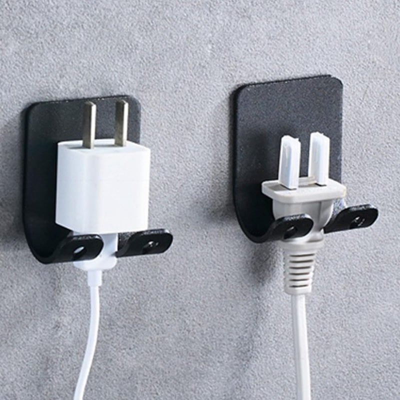 4Pcs Aluminum Bathroom Shaver Holder Wall Mounted Storage Rack for Cable and Charger Organization - Image 5