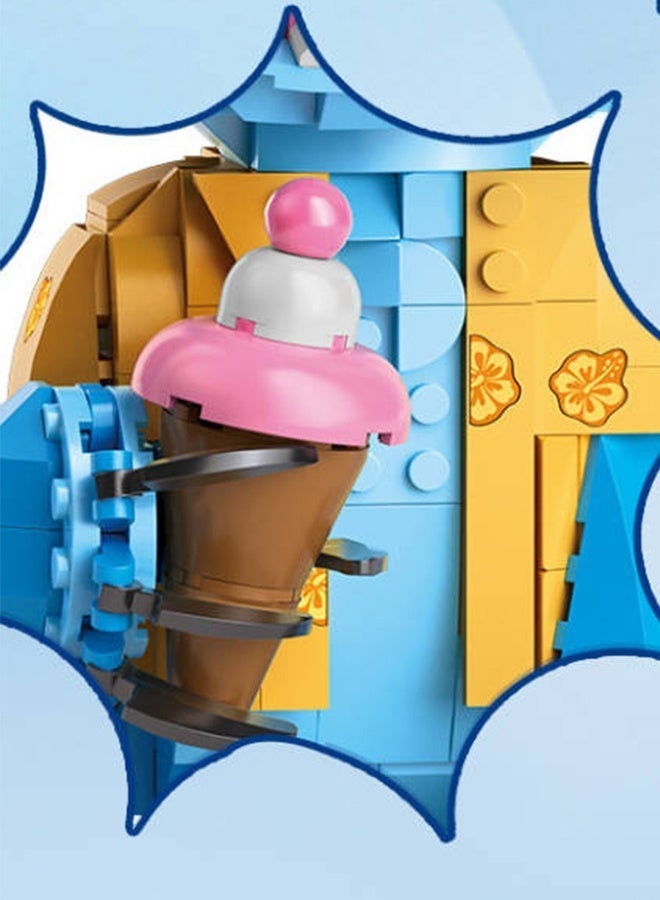 Halamodo 744Pcs Stitch Building Block Kit, Stitch Building Set Boy Girl Puzzle Assembly Educational Toy, Movable Ears Design, Birthday Gift for Girls Boys, 18.5x19 cm - Image 5