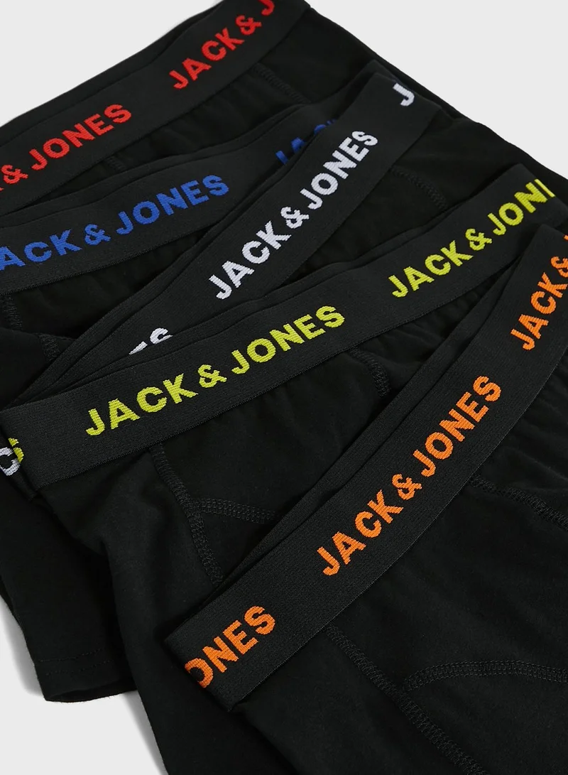 Jack & Jones Junior Youth 5 Pack Assorted Boxers