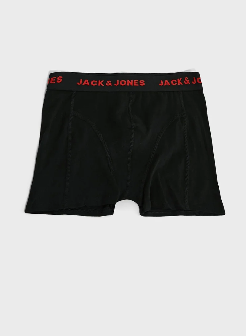 Jack & Jones Junior Youth 5 Pack Assorted Boxers