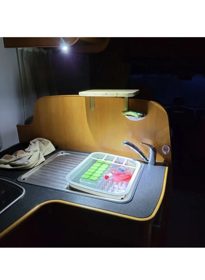 ارواق مصباح قراءة Gooseneck RV، مصباح حائط محمول بجانب السرير مع مفتاح، مصباح كتاب داخلي بجانب السرير USB مثبت على الحائط، ضوء قراءة LED متين للقوارب واليخوت والقافلة والمنزل المتنقل، (أسود 4000 ك) - Image 3