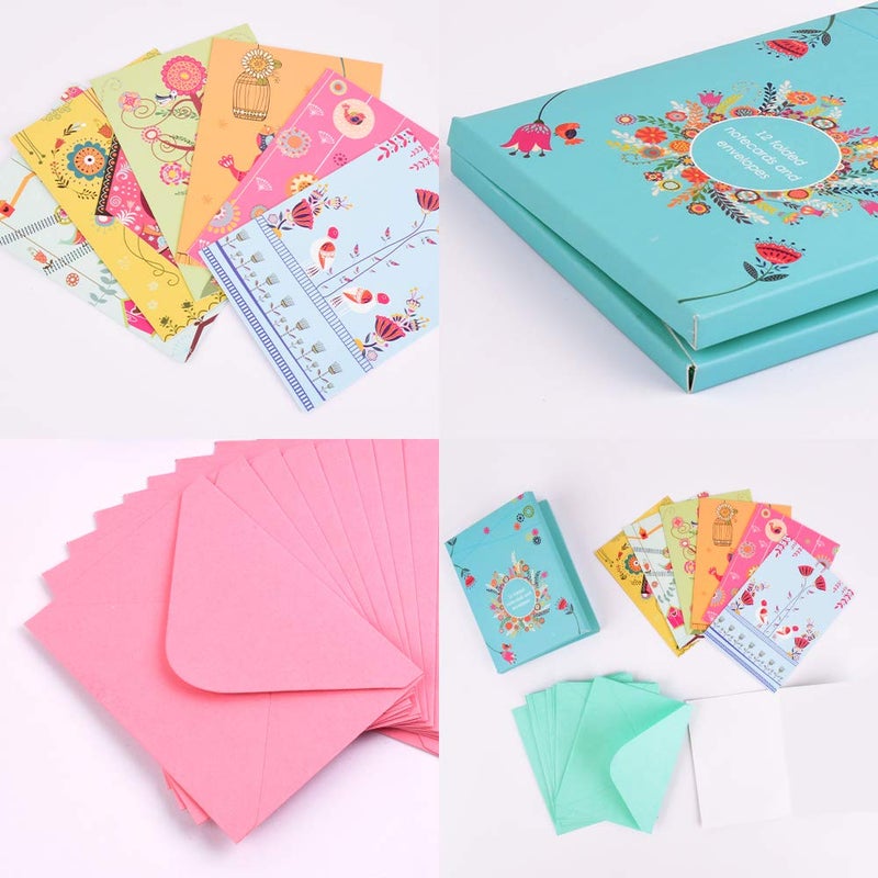 DOODLE Treasure Trove Set of 12 Thank you Notecards with Envelope (4.25 X 3 Inches, 6 Unique designs into 2 each with envelopes), Greeting Card - Image 5