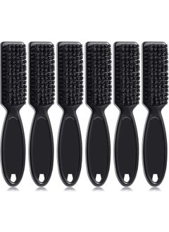 Patelai 6 Pieces Fade Brush Barber Blade Hair Trimmer Nylon Duster Tool for Clipper Cleaning Black 
