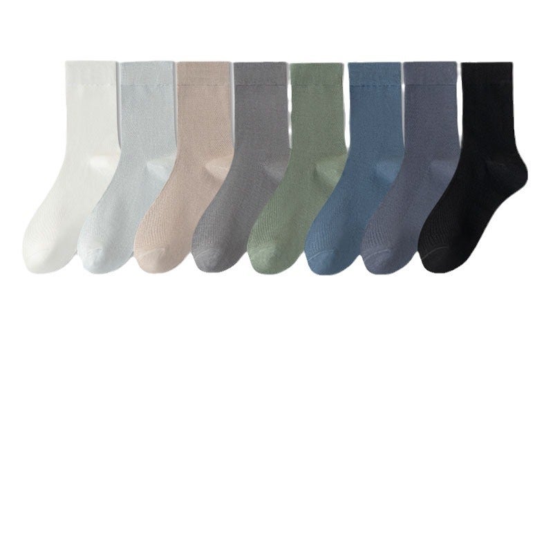 Men's Cotton Mesh Mid-Calf Socks Breathable Moisture-Wicking - Image 5