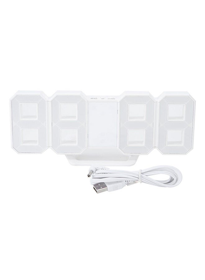 OUTAD Digital LED Display Wall Desktop Clock White - Image 1