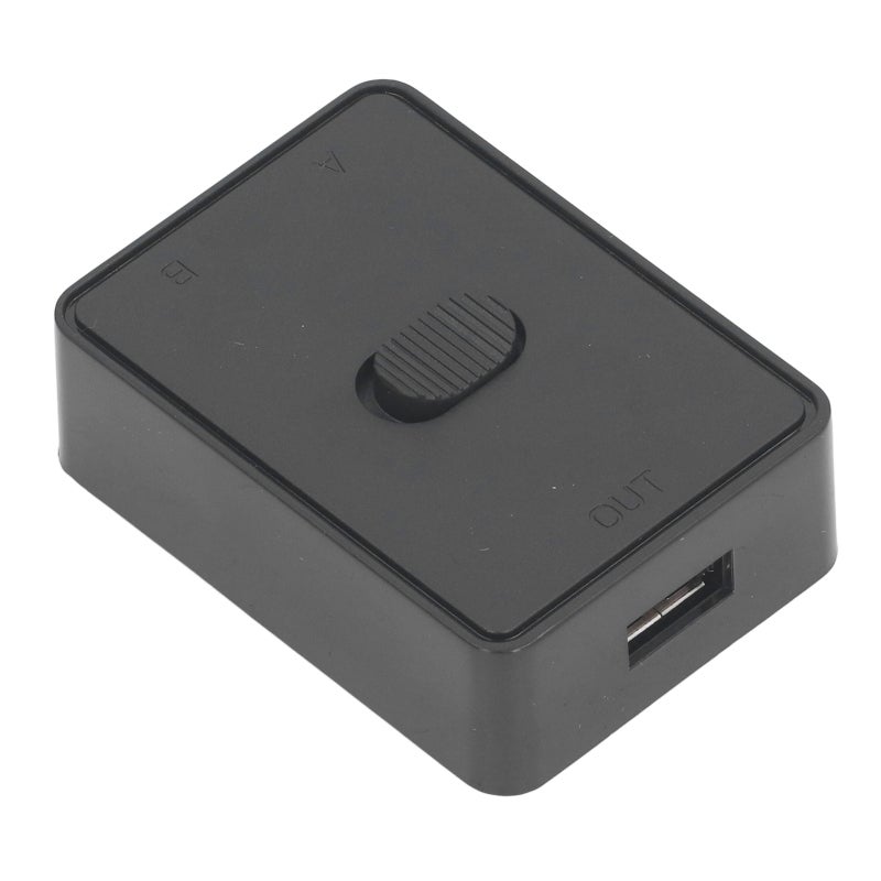 مبدل طابعة USB بمنفذين USB 2.0 يدوي - لوحة PCB سميكة وحافظة متينة - ثنائي الاتجاه 1 دخول و2 خروج لمشاركة USB للطابعة والماسح الضوئي ولوحة المفاتيح والفأرة بين جهازي كمبيوتر - Image 2