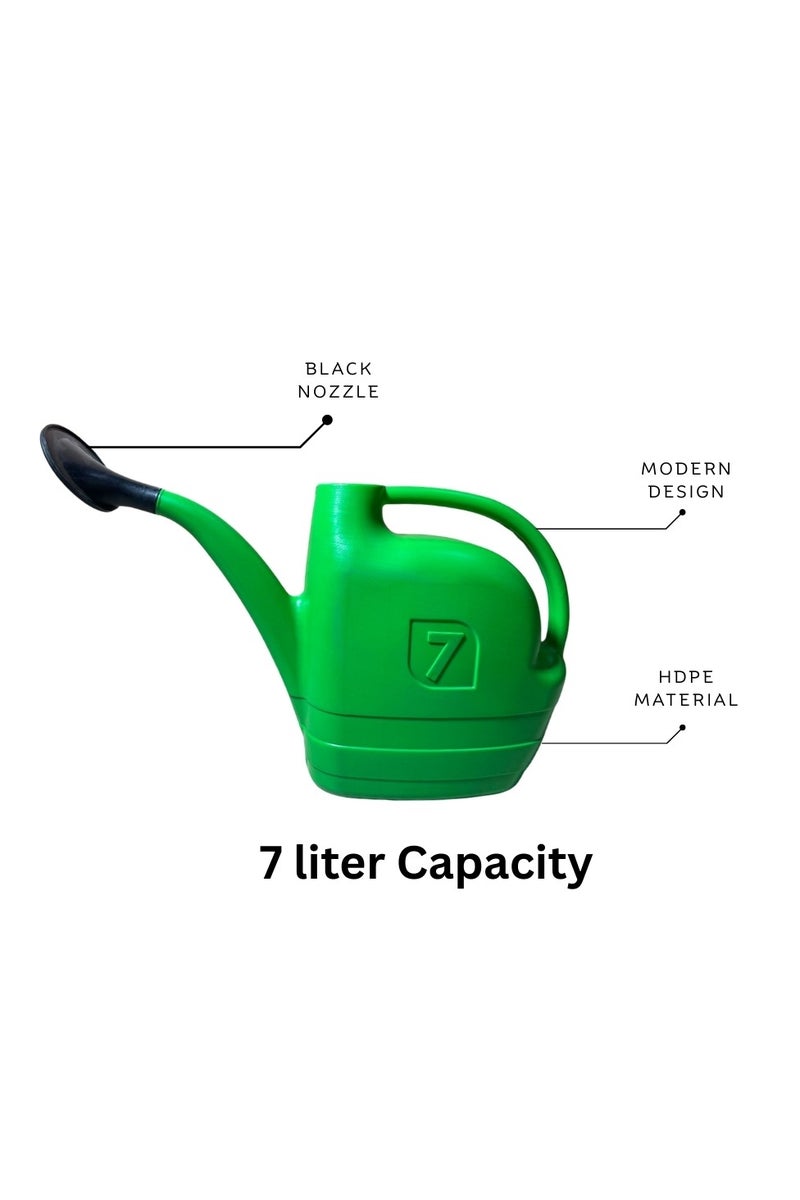 إس إن إتش رشاش مياه، دش حديقة، رشاش عشب | 7 لتر | رشاش بلاستيكي عالي الجودة للحدائق لري النباتات، دش مياه الحديقة، الري، الأسمدة ورذاذ المبيدات الحشرية | يأتي مع فوهة دش | متوفر باللون الأخضر. - Image 1