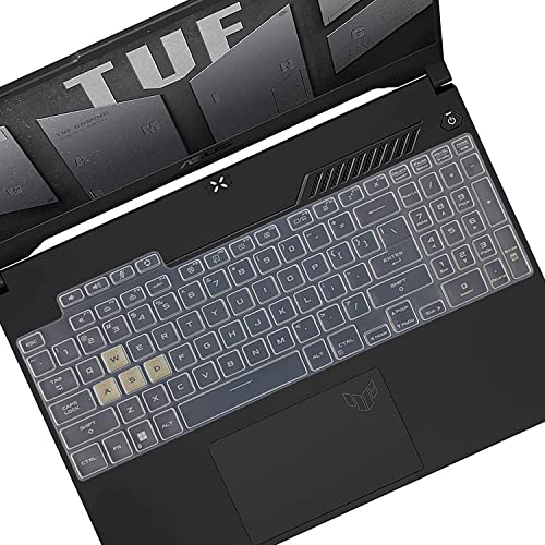 RAYA Silicone Keyboard Cover for ASUS TUF 2022 & ASUS TUF 2023 A15 / A16 / A17 / F15 / F17 & ASUS TUF 2024 A15 Gaming Laptops (Clear Silicone) - Image 1
