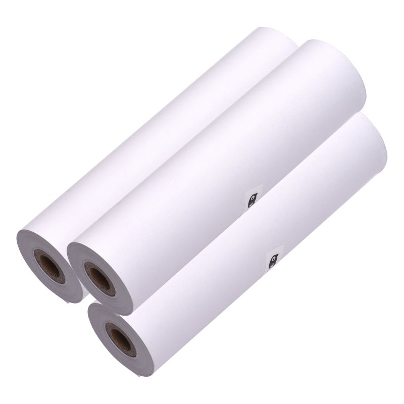 Thermal Paper Roll: 111mm White Blank Thermal Paper Roll - 3 Rolls/Pack 6.8 Meters Each 10-Year Storage for PAPERANG C1 Pocket Thermal Printer - Image 4