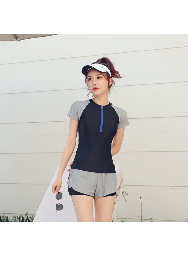 Swimwear Ladies Split Sports Quick-drying Professional Swimwear Belly-covering Slimming Conservative Swimwear Hot Spring Suit