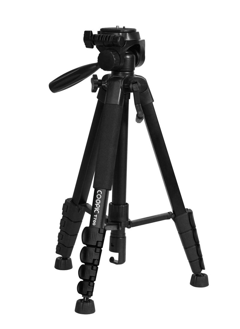 Coopic T700 Light weight Portable Aluminum Camera Tripod Maximum Height 170cm Compatible with Canon Nikon Sony DSLR Camera  - Image 1