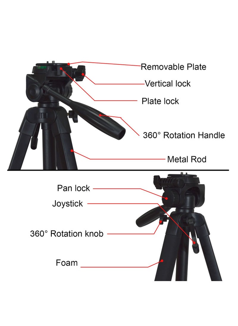 Coopic T700 Light weight Portable Aluminum Camera Tripod Maximum Height 170cm Compatible with Canon Nikon Sony DSLR Camera  - Image 2