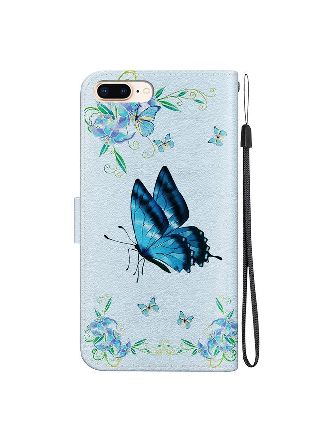 S-TOP Case For iPhone 8 Plus / 7 Plus Crystal Texture Colored Drawing Leather Phone Case - Image 3