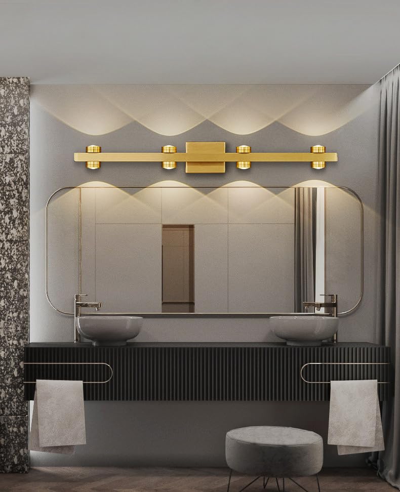 CITRA 8 Led Golden Body LED Wall Light Mirror Vanity Picture Lamp - Warm White - Image 5