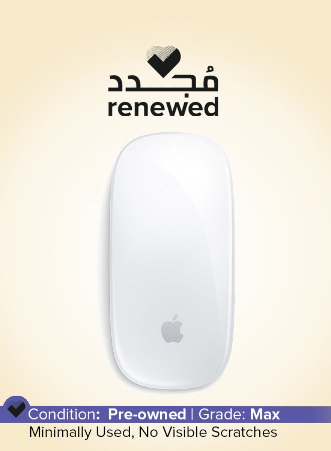 ابل  Renewed - Apple Magic Mouse - Wireless Multi-Touch Surface - USB-C - White White - Image 1