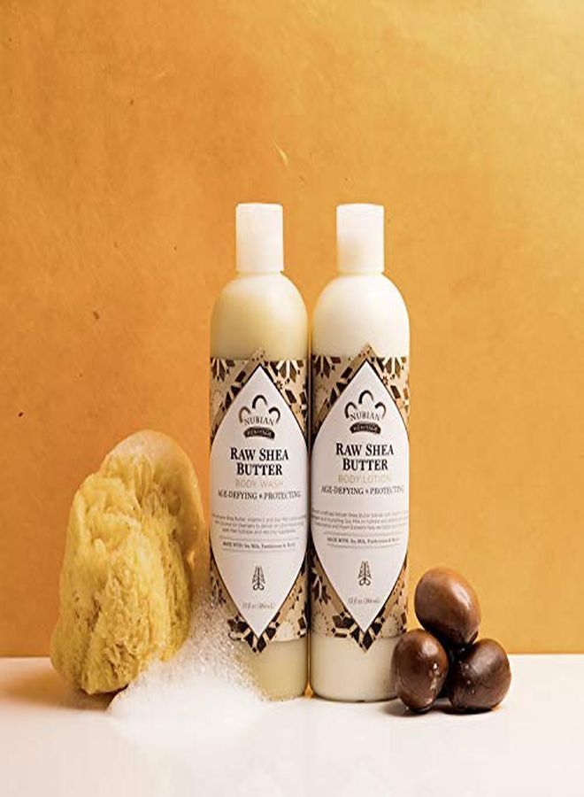 Nubian Heritage Body Lotion For Dry Skin, Raw Shea Butter, Paraben Free Body Lotion, White, 13 Fl Oz (Pack Of 1) - Image 4