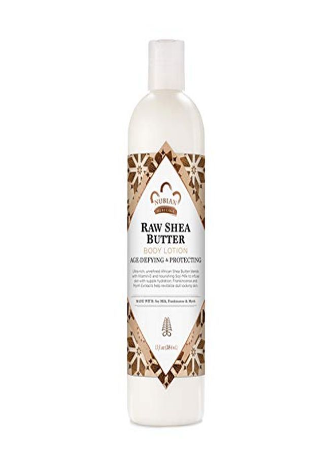 Nubian Heritage Body Lotion For Dry Skin, Raw Shea Butter, Paraben Free Body Lotion, White, 13 Fl Oz (Pack Of 1) - Image 1