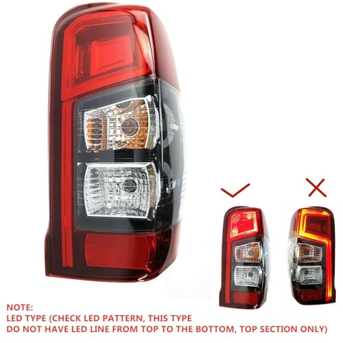 Prefer Warehouse Rear Light Tail Light Assembly Compatible With Mitsubishi L200 Triton 2019 2020 Tail Light Reverse Brake Halogen Lamp Assembly 8330B211 8330D210 Right Low configuration, red - Image 2