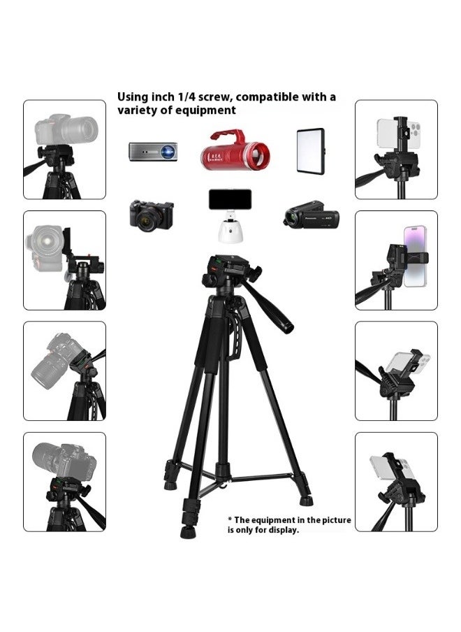 AiQi 1.6M Professional Aluminum Alloy Tripod, Bluetooth Enabled, Crank Center Shaft, Dual Level Design, Lightweight yet Thickened, Ultra - Stable, Ideal for Live Streaming & Photography  - Image 3
