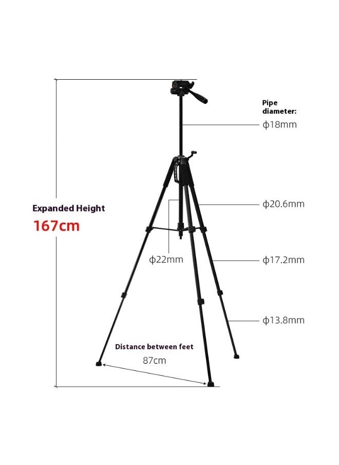 AiQi 1.6M Professional Aluminum Alloy Tripod, Bluetooth Enabled, Crank Center Shaft, Dual Level Design, Lightweight yet Thickened, Ultra - Stable, Ideal for Live Streaming & Photography  - Image 5