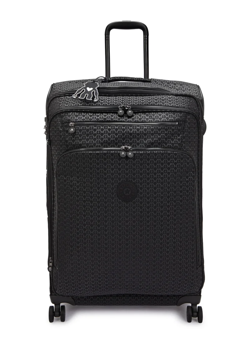 Kipling New Youri Spin Large Wheeled Travel Case with Extendable Trolley Handle 76cm/29inches, 4.70kg, 100L, Signature Emb
