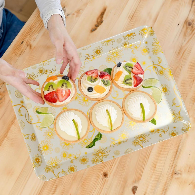 Ariya Melamine Rectangle Serving Tray Set of 6 (P1 | Small) Serveware for Food, Drinks, Snacks, Serving Platters for Home, Restaurants, Hotel, Bar, Parties, Office, Dishwasher Safe, Stain Free - Image 3