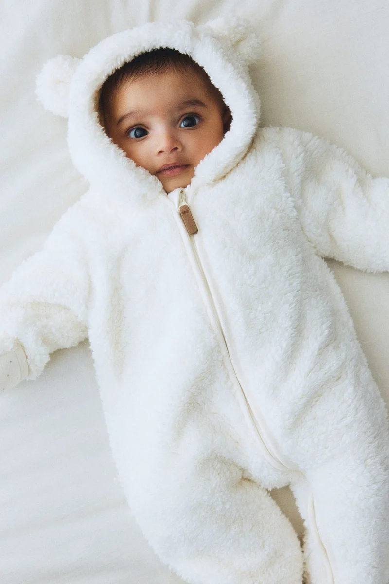 H&M Pile all-in-one suit with ears