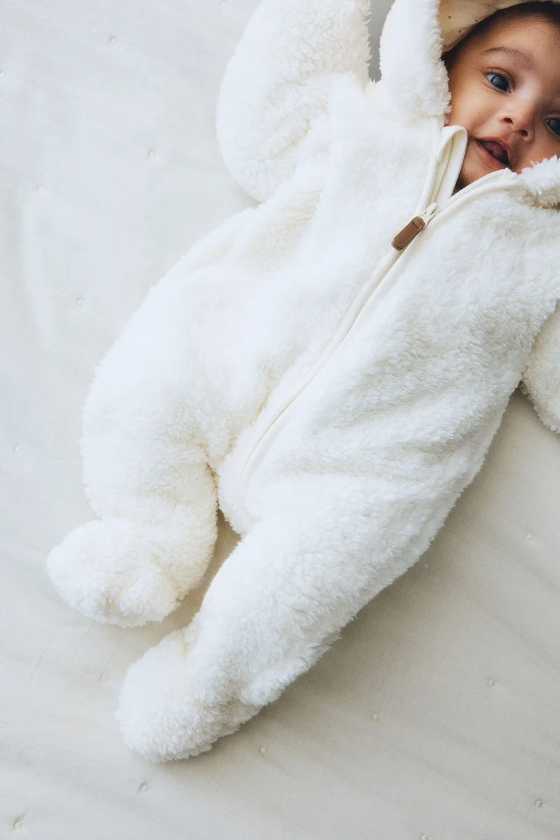 H&M Pile all-in-one suit with ears