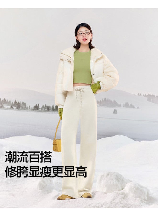 SIINSIIN Curved Knife Joggers Fleece Pants Women'S Winter 25 New Fashion Straight Leg Banana Pants Loose Sports Casual Pants - Image 1