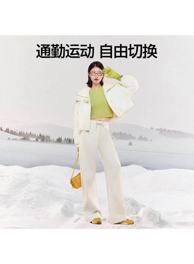 SIINSIIN Curved Knife Joggers Fleece Pants Women'S Winter 25 New Fashion Straight Leg Banana Pants Loose Sports Casual Pants - Image 5