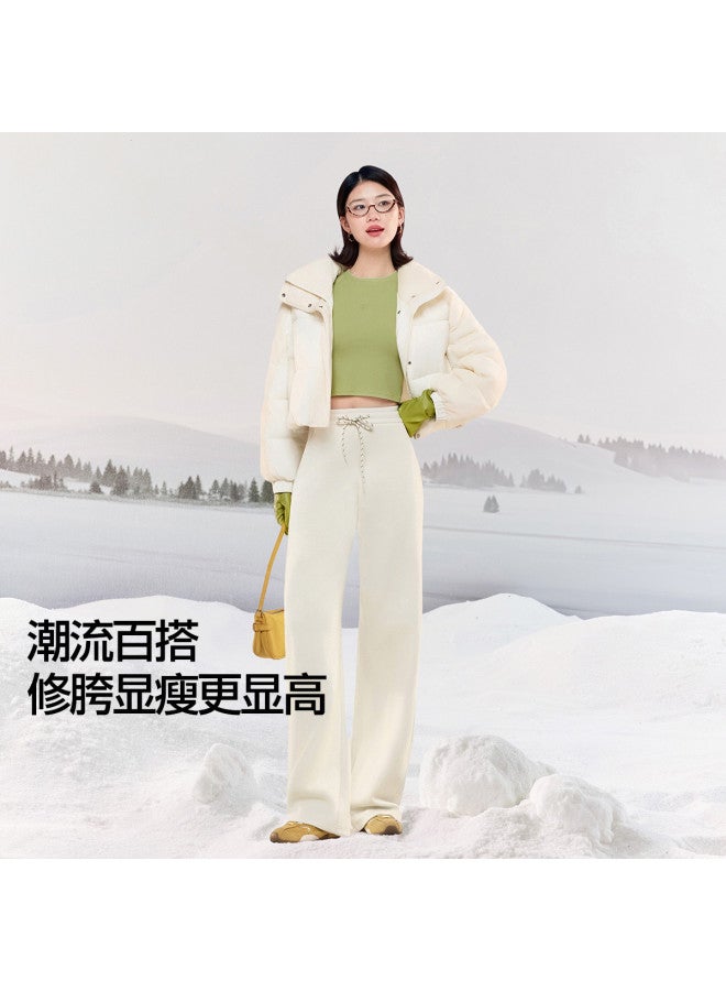 SIINSIIN Curved Knife Joggers Fleece Pants Women'S Winter 25 New Fashion Straight Leg Banana Pants Loose Sports Casual Pants - Image 2