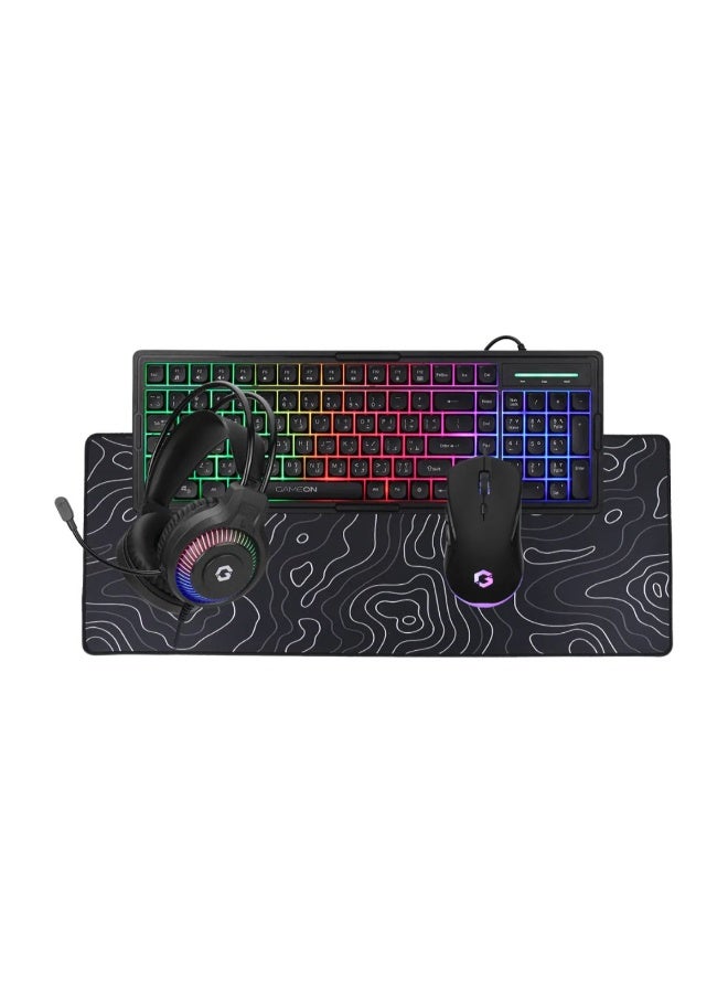 GAMEON Gaming PC with Core i5-12400F Processor/16GB RAM DDR4/1TB SSD/Nvidia GeForce RTX 3050 Graphics + 24 Inch Monitor 180Hz Display With RGB Keyboard, Mouse, Headset & Mousepad Black - Image 5