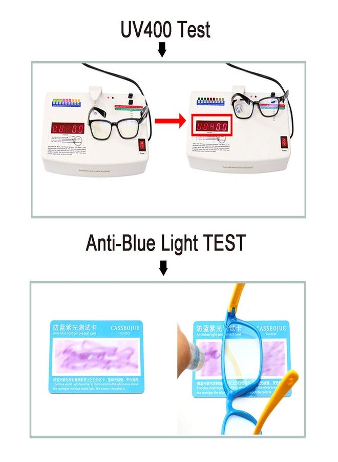 اي اتش اكس ال ال نظارات AHXLL للأطفال لحجب الضوء الأزرق، عبوة من قطعتين، مضادة لإجهاد العين وحماية من الأشعة فوق البنفسجية، نظارات ألعاب الكمبيوتر والتلفزيون والهاتف للأولاد والبنات من عمر 3 إلى 9 سنوات (بنفسجي شفاف + وردي شفاف) - Image 4