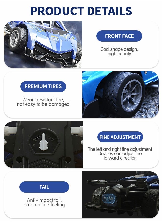 GROIC - Remote Control Car,High Speed RC Car Scale Race Car Supercar Vehicle with Spray Steam,LED Light,RC Racing Car - Image 1