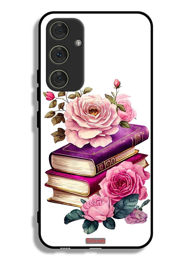Tolwak Samsung Galaxy A54 5G Protective Case Cover Roses And Books - Image 1