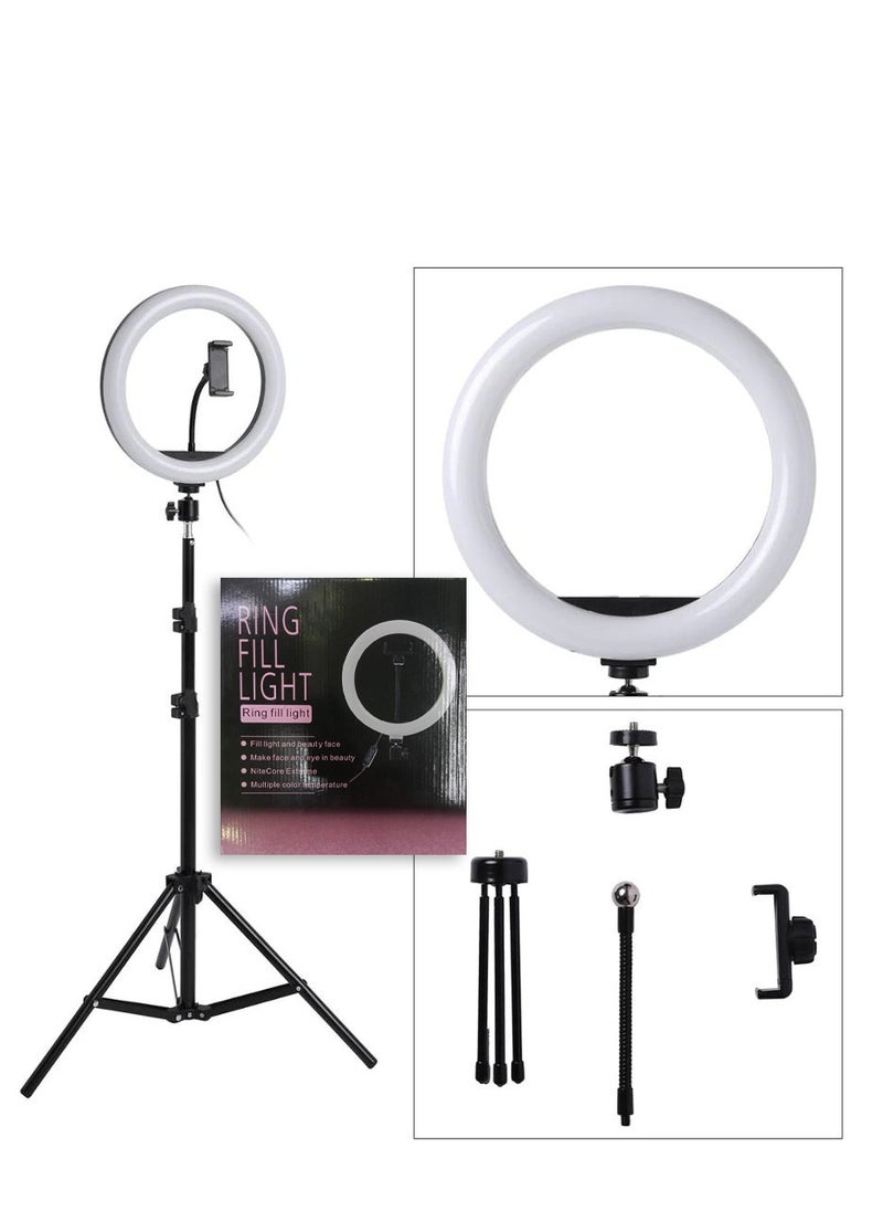 Generic - Ring Light for Professional Photography ZMX-260, 26cm LED Ring Light with Adjustable Tripod Stand and Phone Holder, 3 Lighting Modes and 10 Brightness Levels - Image 1