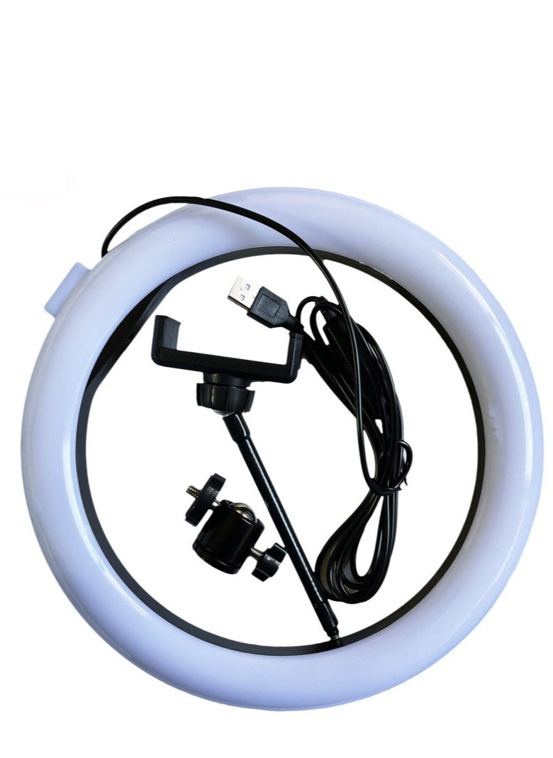 Generic - Ring Light for Professional Photography ZMX-260, 26cm LED Ring Light with Adjustable Tripod Stand and Phone Holder, 3 Lighting Modes and 10 Brightness Levels - Image 1
