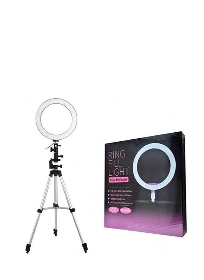 Generic - Ring Light for Professional Photography ZMX-260, 26cm LED Ring Light with Adjustable Tripod Stand and Phone Holder, 3 Lighting Modes and 10 Brightness Levels - Image 1