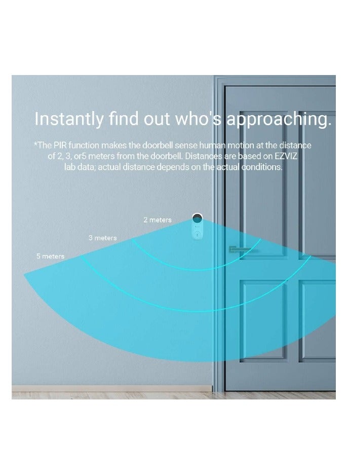 EZVIZ EZVIZ DB2C Wire Free Video Doorbell - Image 3