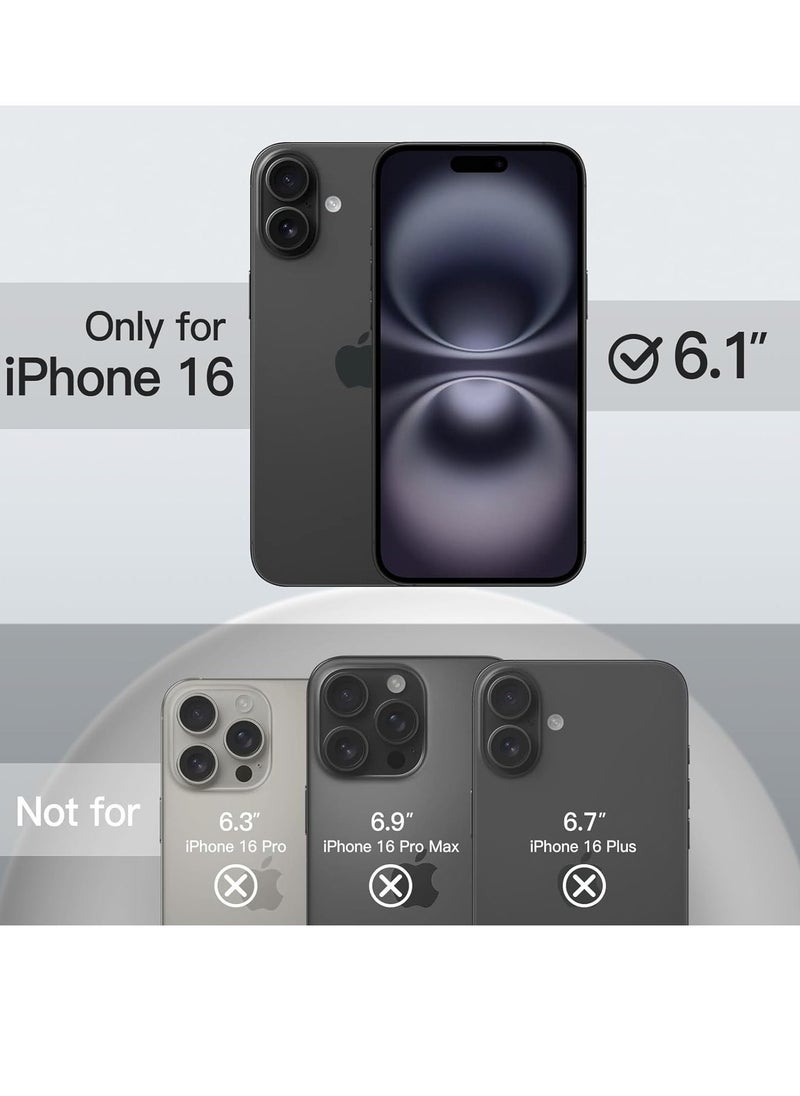 Raxoom Liquid Silicone Case for iPhone 16 (6.1-Inch) â€“ Silky Soft Touch Full-Body Protective Anti-Scratch Shockproof Cover with Microfiber Lining (Navy Blue) - Image 2