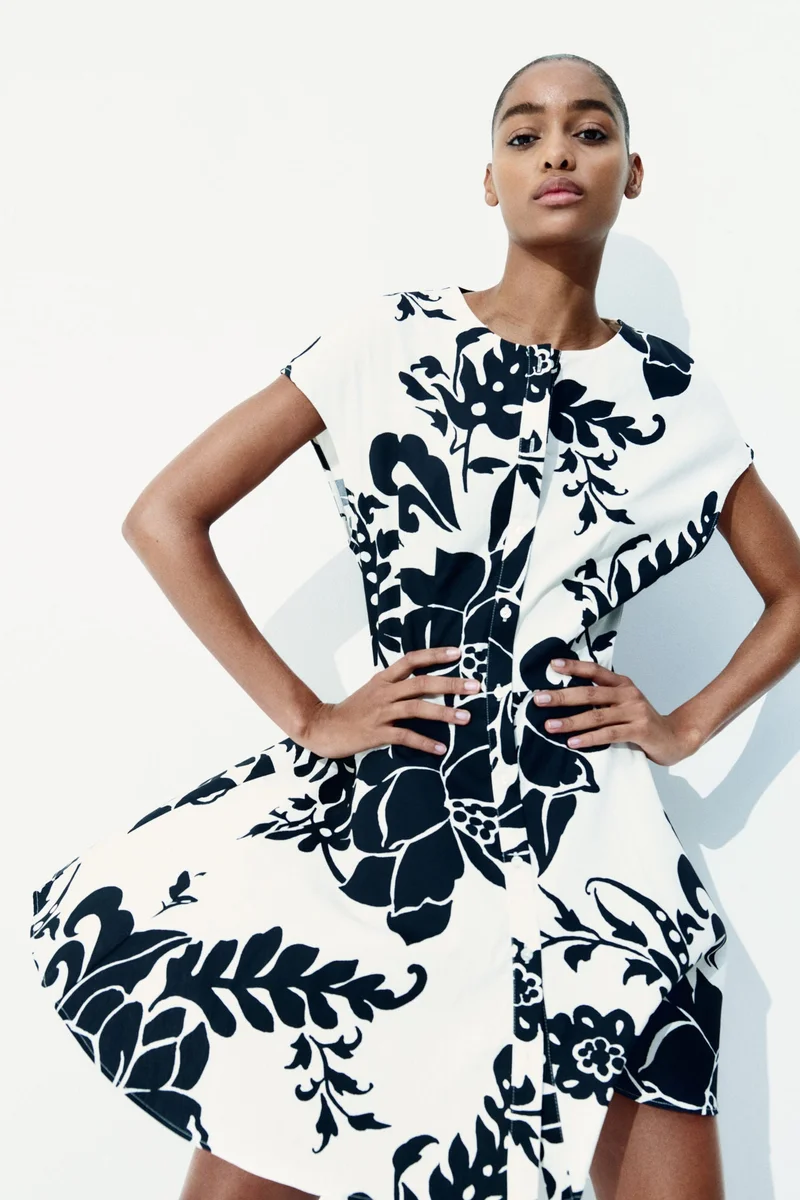 H&M Button-front cotton dress